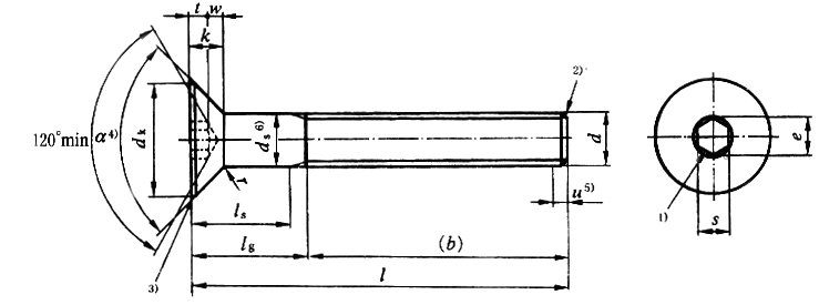 國標號gb/70.3-2000內六角沉頭螺絲，